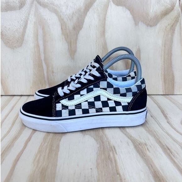 Vans Off The Wall -Old Skool Checkerboard -Sneakers -Black/White -Women's - 5.5 - Picture 3 of 9
